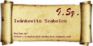 Ivánkovits Szabolcs névjegykártya