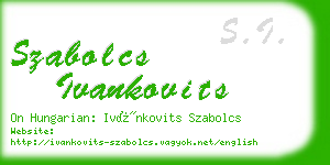 szabolcs ivankovits business card